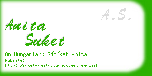 anita suket business card